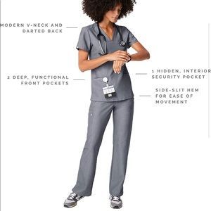 Figs • graphite scrub set